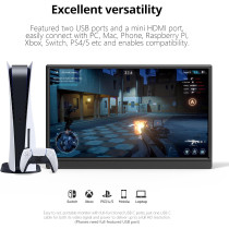 Écran portable 15.6 FHD USB-C HDMI ultra-fin pour gaming