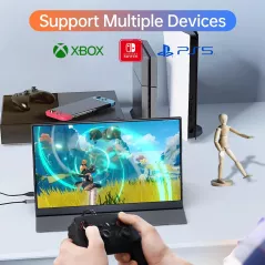 Écran Portable 15,6 Full HD USB-C HDMI pour Jeu & Travail