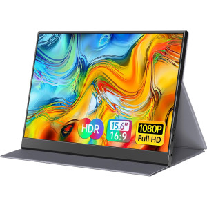 15.6 Portable 1080P USB-C HDMI Monitor for Laptop, PC, Mac & Gaming