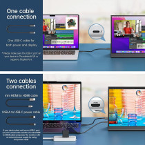 15.6 Portable 1080P USB-C HDMI Monitor for Laptop, PC, Mac & Gaming