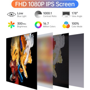 15.6 Portable 1080P USB-C HDMI Monitor for Laptop, PC, Mac & Gaming