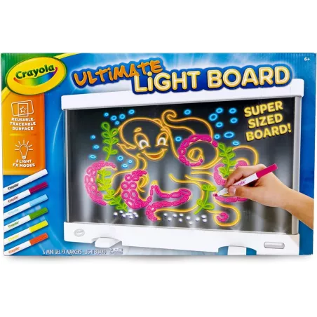Crayola Ultimate Light Board Blanc - Tablette de Dessin LED pour Enfants, Cadeau Noël, Art & Jeux 6+