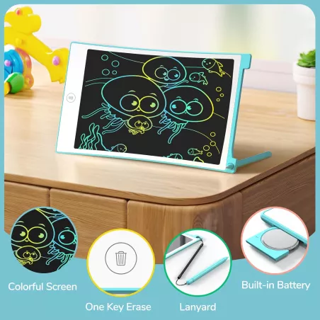 Tablette d'Écriture TECJOE 8.5 Colorée pour Enfants