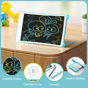 TECJOE 8.5 LCD Writing Tablet for Kids – Colorful Doodle Board Gift