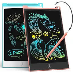 Tablette d'Écriture TECJOE 8,5 Colorée pour Enfants, Cadeau Anniversaire et Noël, Jeux de Voyage