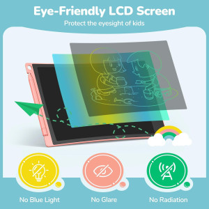 TECJOE 8.5 LCD Writing Tablet for Kids – Colorful Doodle Board Gift