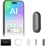 Enregistreur Vocal AI Plaud NotePin - 64GB, Multilingue