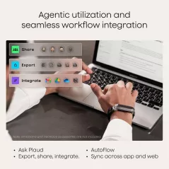 Plaud NotePin Enregistreur Vocal AI, Contrôle App, 64GB, Transcription & Synthèse, 112 Langues, Gris Cosmiques