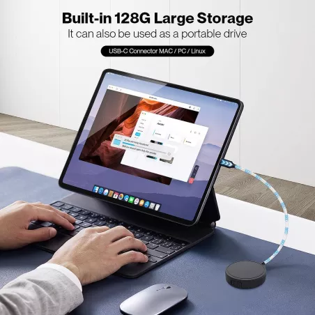 Enregistreur Vocal 132G 9800H avec Réduction de Bruit AI