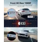 REDTIGER Dash Cam 4K Avant/Arrière, Écran Tactile 3.18, 128GB, GPS, Vision Nocturne, WiFi 5.8GHz, Mode Parking
