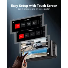 REDTIGER Dash Cam 4K Avant/Arrière, Écran Tactile 3.18, 128GB, GPS, Vision Nocturne, WiFi 5.8GHz, Mode Parking