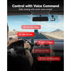 Caméra Tableau de Bord REDTIGER 4K Avant et Arrière GPS WiFi