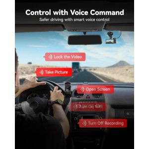 Caméra Tableau de Bord REDTIGER 4K Avant et Arrière GPS WiFi