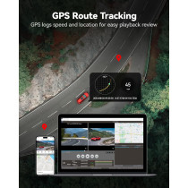 Caméra Tableau de Bord REDTIGER 4K Avant et Arrière GPS WiFi
