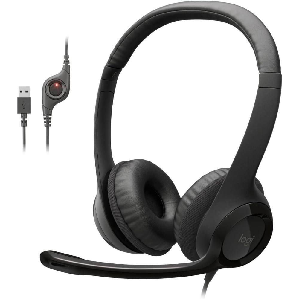 Casque Logitech H390 USB avec Micro Anti-Bruit Noir