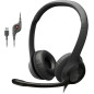Logitech H390 USB Wired Headset with Noise-Cancelling Mic for PC, Video Calls, Music & Gaming - Black