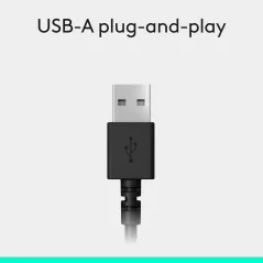Casque Logitech H390 USB avec Micro Anti-Bruit Noir