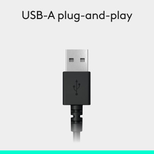 Casque Logitech H390 USB avec Micro Anti-Bruit Noir