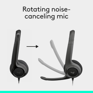 Casque Logitech H390 USB avec Micro Anti-Bruit Noir