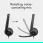 Casque Logitech H390 avec Micro USB, Micro Réducteur de Bruit pour PC, Jeux et Réunions - Noir