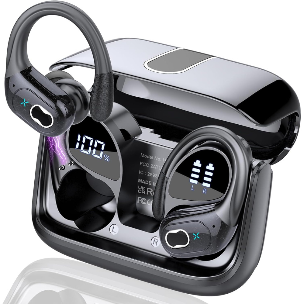 Écouteurs Bluetooth 5.4 Sport 75h, IPX7, Micro Anti-Bruit