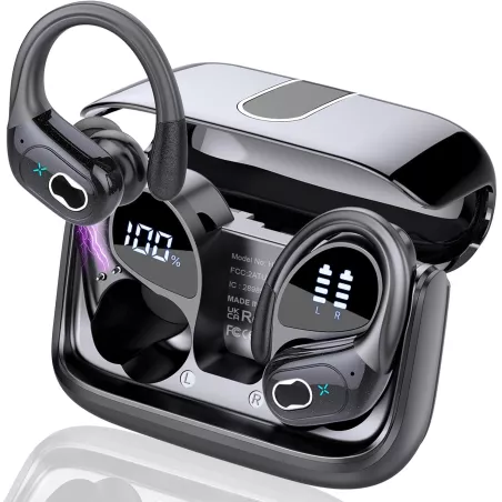 Écouteurs Bluetooth 5.4 Sport 75h, IPX7, Micro Anti-Bruit
