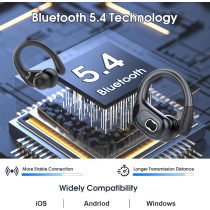 Wireless Earbuds 75Hrs Bluetooth 5.4, ENC Mic, IPX7 Waterproof Sport