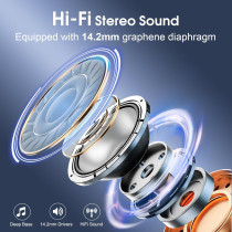 Wireless Earbuds 75Hrs Bluetooth 5.4, ENC Mic, IPX7 Waterproof Sport