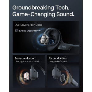 SHOKZ OpenRun Pro 2: Wireless Bone Conduction Sport Headphones with Deep Bass