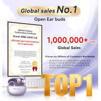 King Lucky Clip-On Bluetooth Earbuds Wireless, Noise Cancelling, IPX5