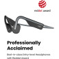 SHOKZ OpenMove Open-Ear Bluetooth Bone Conduction Wireless Sport Headphones, Sweatproof, Grey