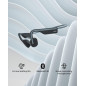 SHOKZ OpenMove Open-Ear Bluetooth Bone Conduction Wireless Sport Headphones, Sweatproof, Grey