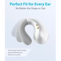 Écouteurs Open Ear Ultra, Clip Ergonomique, Conduction Osseuse, Étanches, Blanc, Parfaits pour le Sport