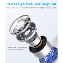 Écouteurs Ultra Open Ear Blancs - Conduction Osseuse Étanche