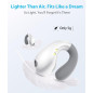 Ultra Open Ear Clip-On Bone Conduction Headphones – Waterproof White Sports Earbuds for Running & Fitness