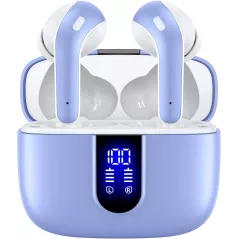 TAGRY Écouteurs Bluetooth Sans Fil 60H IPX5 avec Charge Sans Fil