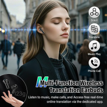 Écouteurs Traduction AI 144 Langues – 3-en-1 iPhone/Android