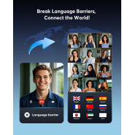 AI 144-Language Real-Time Translation Earbuds – 3-in-1 Travel Device