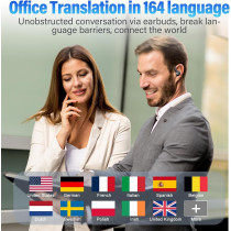 AI Translation Earbuds - 164 Languages, 3-in-1 Bluetooth 5.4, 48H Battery