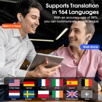 Écouteurs Traducteurs AI 3-en-1 Bluetooth 164 Langues, 48H