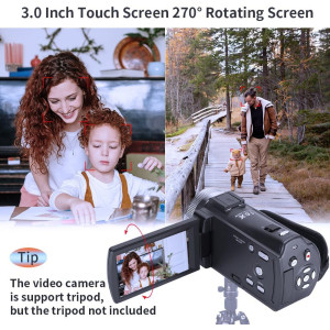 ORDRO HDV-V12 HD 1080P Camcorder with Night Vision & 16GB Memory Card