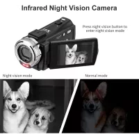 Caméra Caméscope ORDRO HDV-V12 1080P Vision Nocturne HD avec Carte 16Go et 2 Batteries