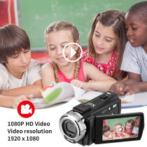 ORDRO HDV-V12 HD 1080P Camcorder with Night Vision & 16GB Memory Card