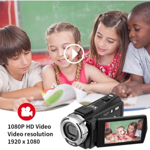 Caméra Vidéo HD ORDRO V12 1080P Vision Nocturne 16Go