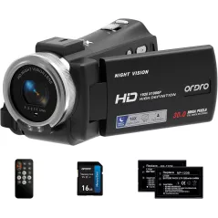 Caméra Vidéo HD ORDRO V12 1080P Vision Nocturne 16Go