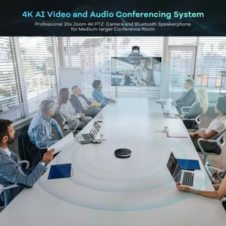 Caméra PTZ 4K TONGVEO 20x Zoom AI pour Réunion à Distance