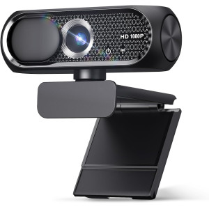 Webcam 1080P HD USB avec Micro et Privacy Cover – Plug & Play
