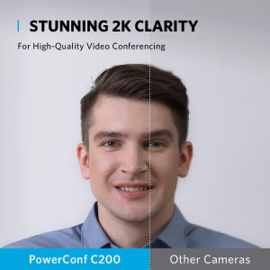 Anker PowerConf C200 2K Webcam with AI Noise Cancel, Privacy Cover