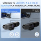 EMEET 1080P Webcam with Dual Mics, 90° FOV, USB Type-A & A-to-C Adapter, Plug&Play, 2025 Version