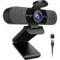EMEET Webcam 1080P avec Microphone, 2 micros, 90° FOV, USB Type-A & C, Plug&Play, 2025 Version